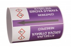 Páska na značení potrubí Signus M25 - KYSELINA SÍROVÁ DÝMAVÁ