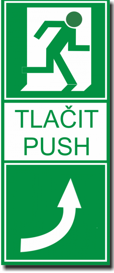 Tabuľka pod kľučku dverí - Tlačiť - Vpravo