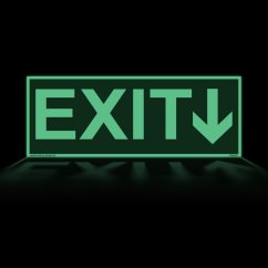 EXIT - nápis se šipkou