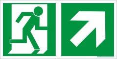 Nouzový východ (vpravo nahoru) EN ISO 7010