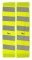 Yellow reflective magnetic strip for car and other protruding objects on the road, 2 pcs size 22 x 27 x 1.5 cm