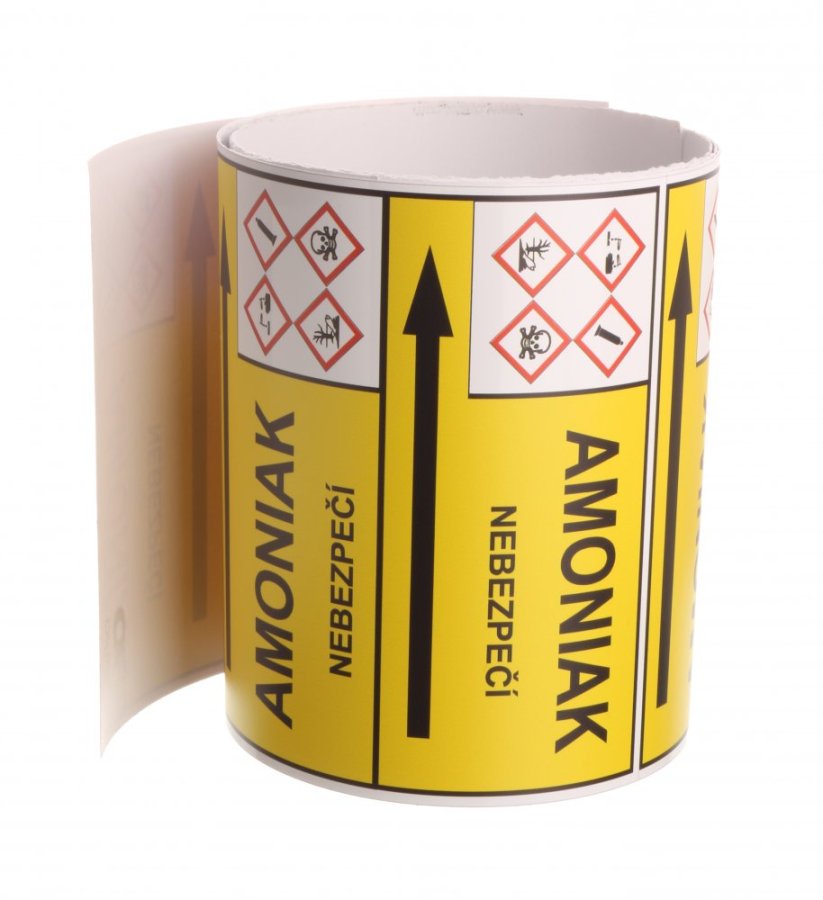 Páska na značení potrubí Signus M25 - AMONIAK