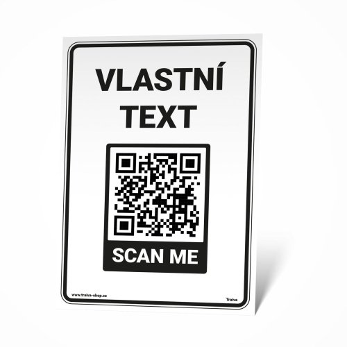 Tabulka s QR kódem a Vlastním textem