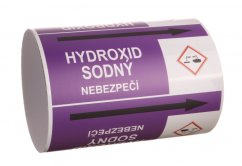 Páska na značení potrubí Signus M25 - HYDROXID SODNÝ