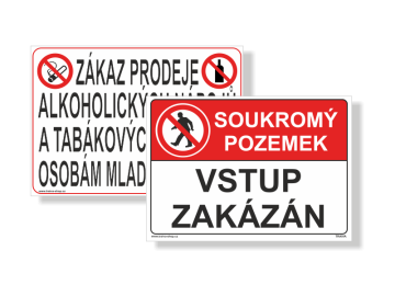 Zákazové textové tabulky