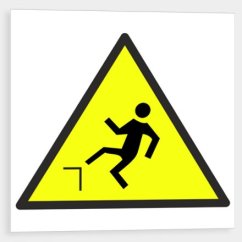 Pozor nebezpečí pádu - symbol