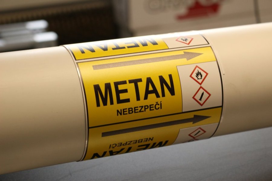 Páska na značení potrubí Signus M25 - METAN