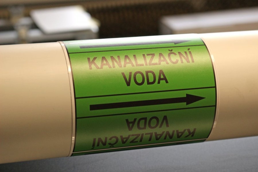Páska na značení potrubí Signus M25 - KANALIZAČNÍ VODA