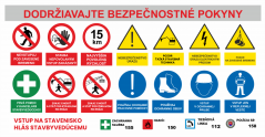Bezpečnostné tabule na stavbu (banner) - Areál stavby SK