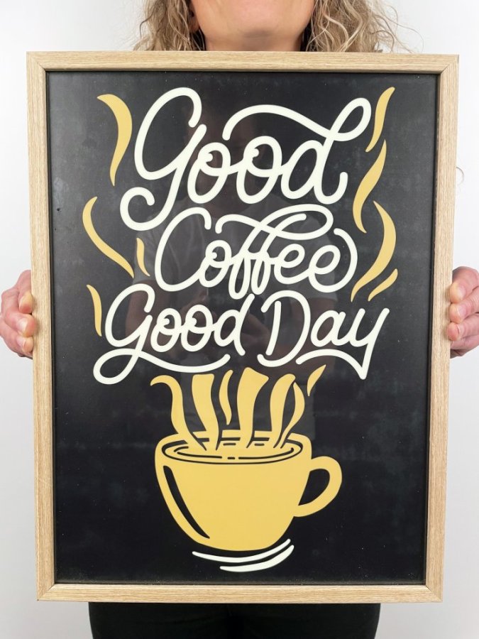 Svítící obraz - Retro Good Coffee