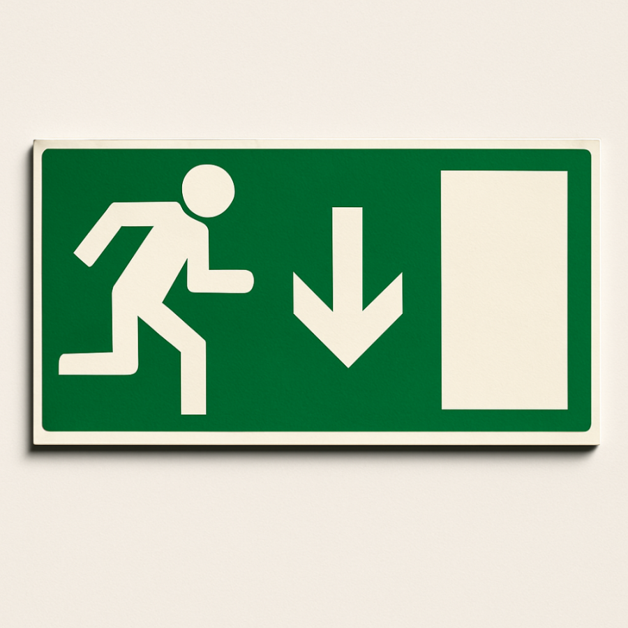 Únikový východ (nad dveře)