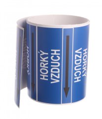 Páska na značení potrubí Signus M25 - HORKÝ VZDUCH
