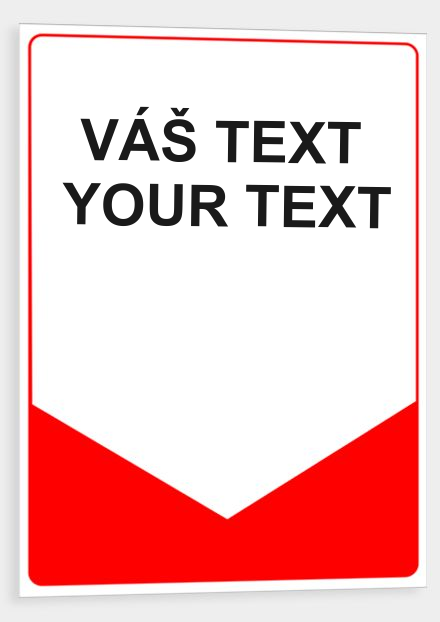 Univerzální tabulky a samolepky s vlastním textem - Rozměr - 840 x 594 mm (A1)