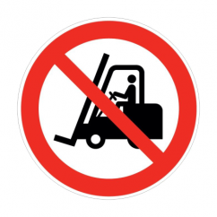 Floor sign No entry of the forklift