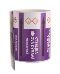 Páska na značení potrubí Signus M25 - KYSELINA SÍROVÁ DÝMAVÁ