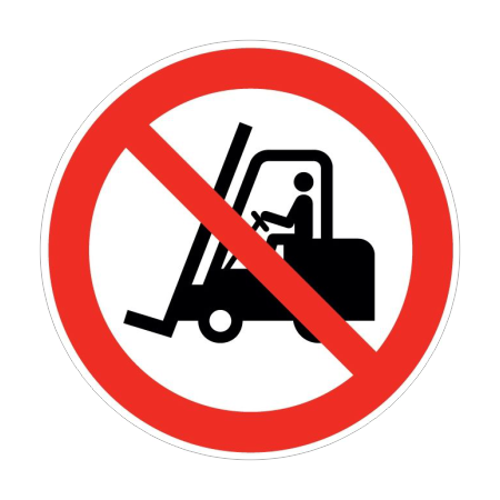 Podlahová značka Zákaz vjezdu motorovým vozíkům