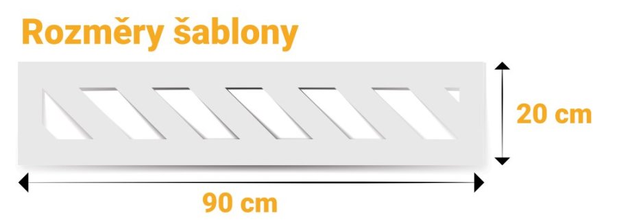 Plastové šablony pro žlutočerné šrafování