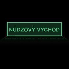 Núdzový východ - Nápis