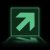 Diagonal arrow, photoluminescent