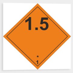 Explosive substances and articles No. 1.5 ADR marking