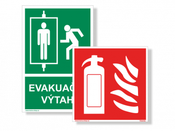 Tabulky k označení prostředků požární ochrany