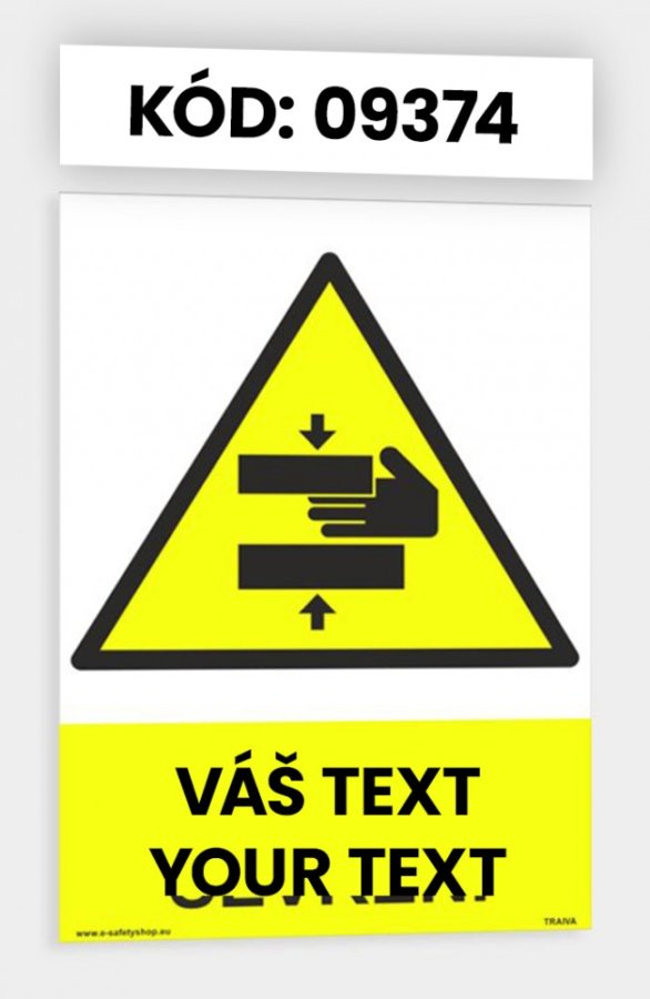 Výstražné tabulky s vlastním piktogramem i textem