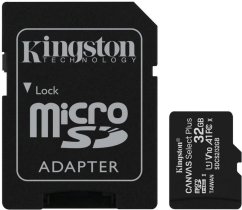 Pamäťová karta KINGSTON 32 GB microSDHC CANVAS Plus 100 MB/s UHS-I + adaptér