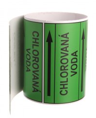 Páska na značenie potrubia Signus M25 - CHLOROVANÁ VODA