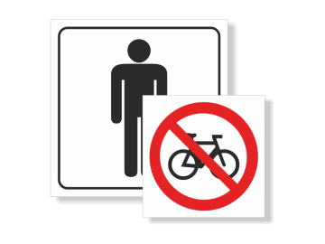 Inverted transparent door symbols