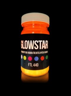 Fotoluminiscenční pigment oranžový FTL 440 do vodou ředitelných barev