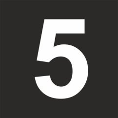 Šablona číslice "5" vodorovné značení