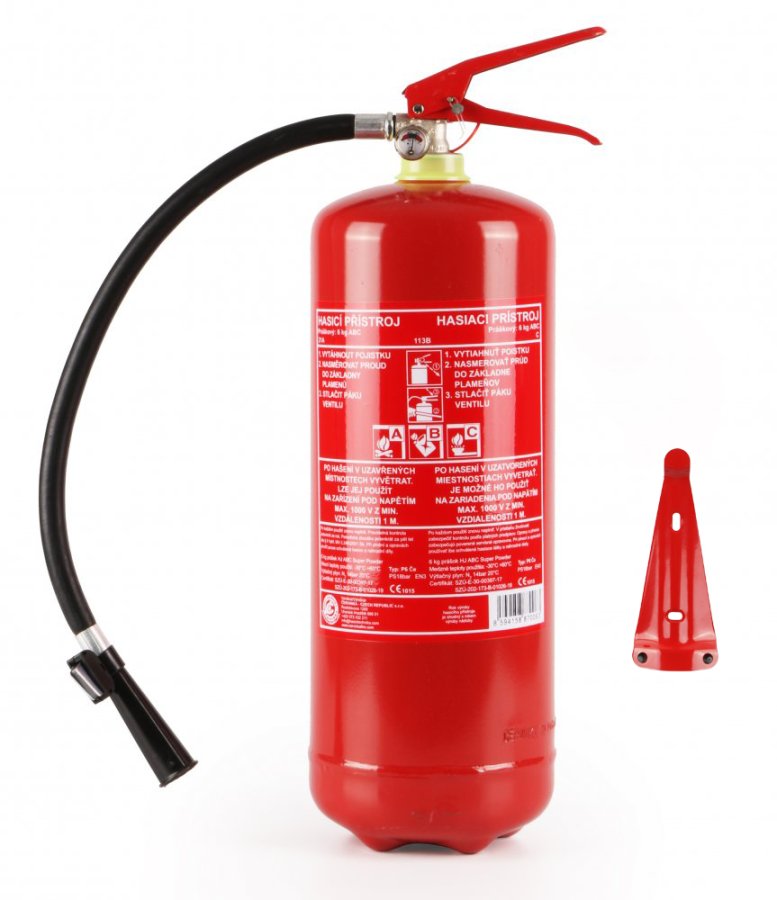 Powder fire extinguisher 6kg (21A, 113B, C) | E-safetyshop.eu