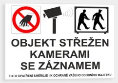 Objekt střežen kamerami se záznamem