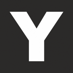 Letter "Y" horizontal signage template