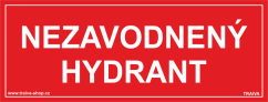 Bezpečnostné tabuľka - Nazavodnený hydrant