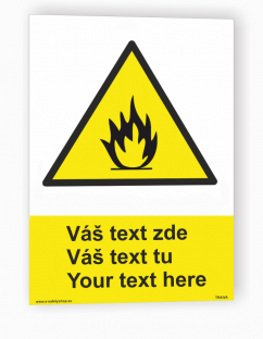 Table with your own text "Warning 2"