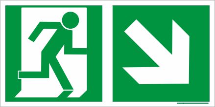 Emergency exit (right down) EN ISO 7010