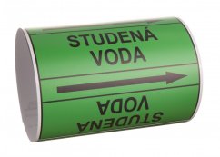 Páska na značení potrubí Signus M25 - STUDENÁ VODA