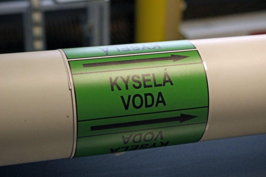 Páska na značení potrubí Signus M25 - KYSELÁ VODA