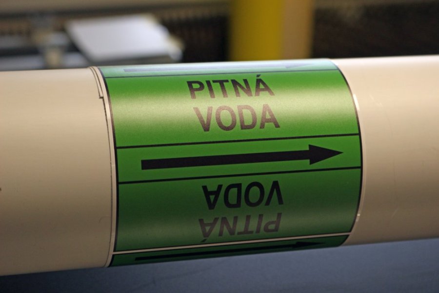 Páska na značení potrubí Signus M25 - PITNÁ VODA