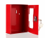 Požární krabička na klíče s kladívkem - V  (kovová uzamykatelná), 120 x 150 x 40mm