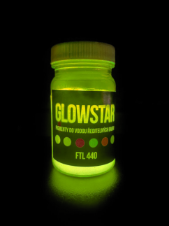 Fotoluminiscenční pigment žlutý FTL 440 do vodou ředitelných barev