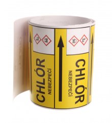 Páska na značení potrubí Signus M25 - CHLÓR