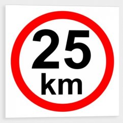 Speed ​​limit 25 km/h