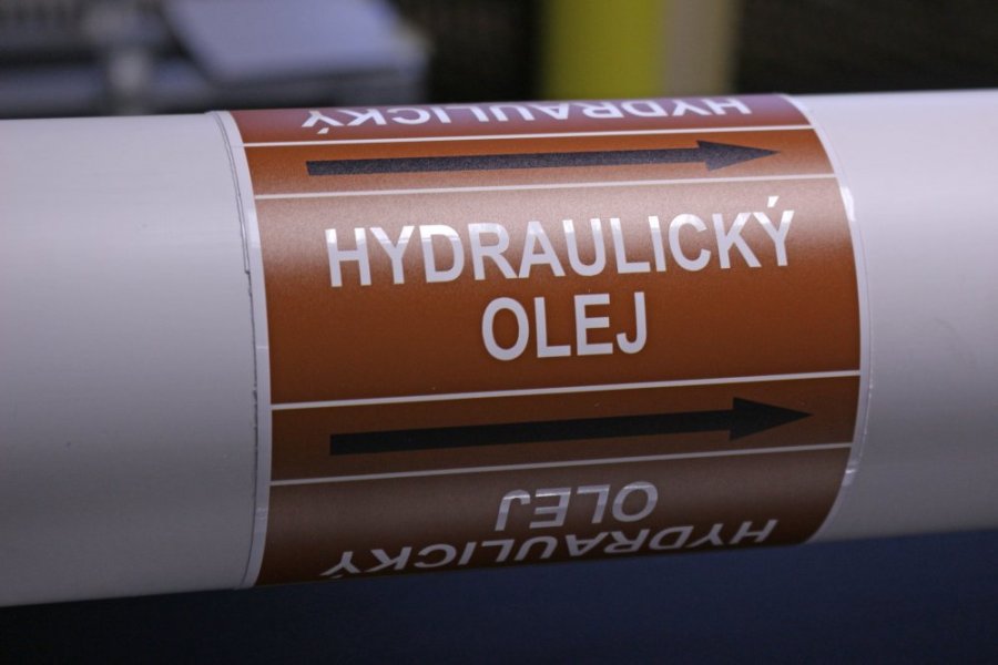 Páska na značení potrubí Signus M25 - HYDRAULICKÝ OLEJ