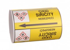 Páska na značení potrubí Signus M25 - OXID SIŘIČITÝ