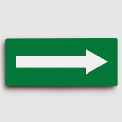 Directional arrow to the emergency shut off valve