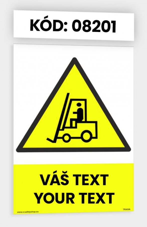 Výstražné tabulky s vlastním piktogramem i textem