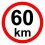 Speed limit - 60 km / h retroreflective