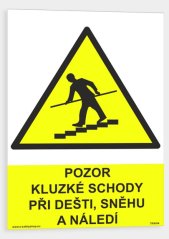 Pozor kluzké schody při dešti, sněhu a náledí